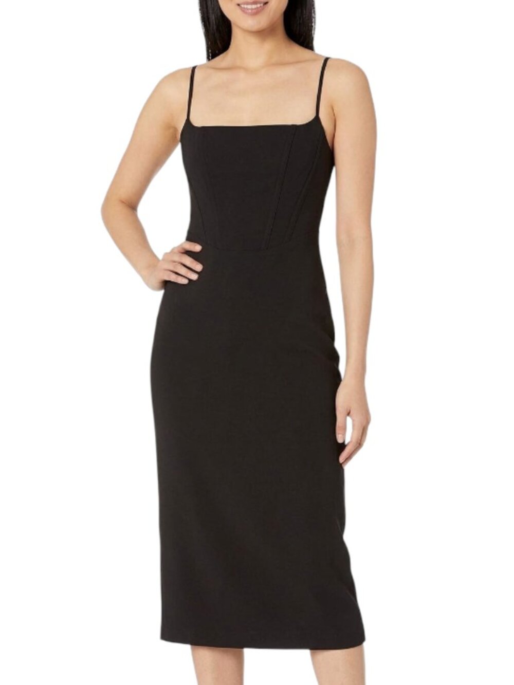 LIKELY Shepp Black Corset Bustier Sheath Midi Cocktail Dress, NWT, Homecoming